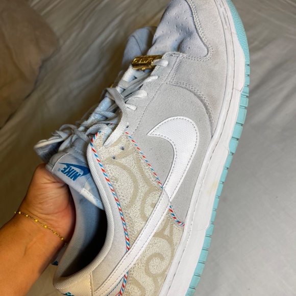 Barber Gold Clip Rare Collection White and Cream Men's Sneakers - Picture 9 of 10